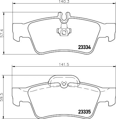 HELLA PAGID 8db355018751 -  Комплект тормозных колодок, дисковый тормоз